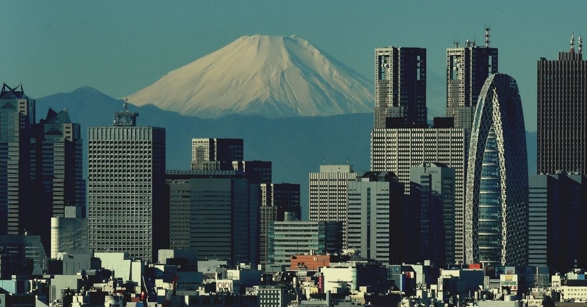 vista do monte fuji a partir de tokyo